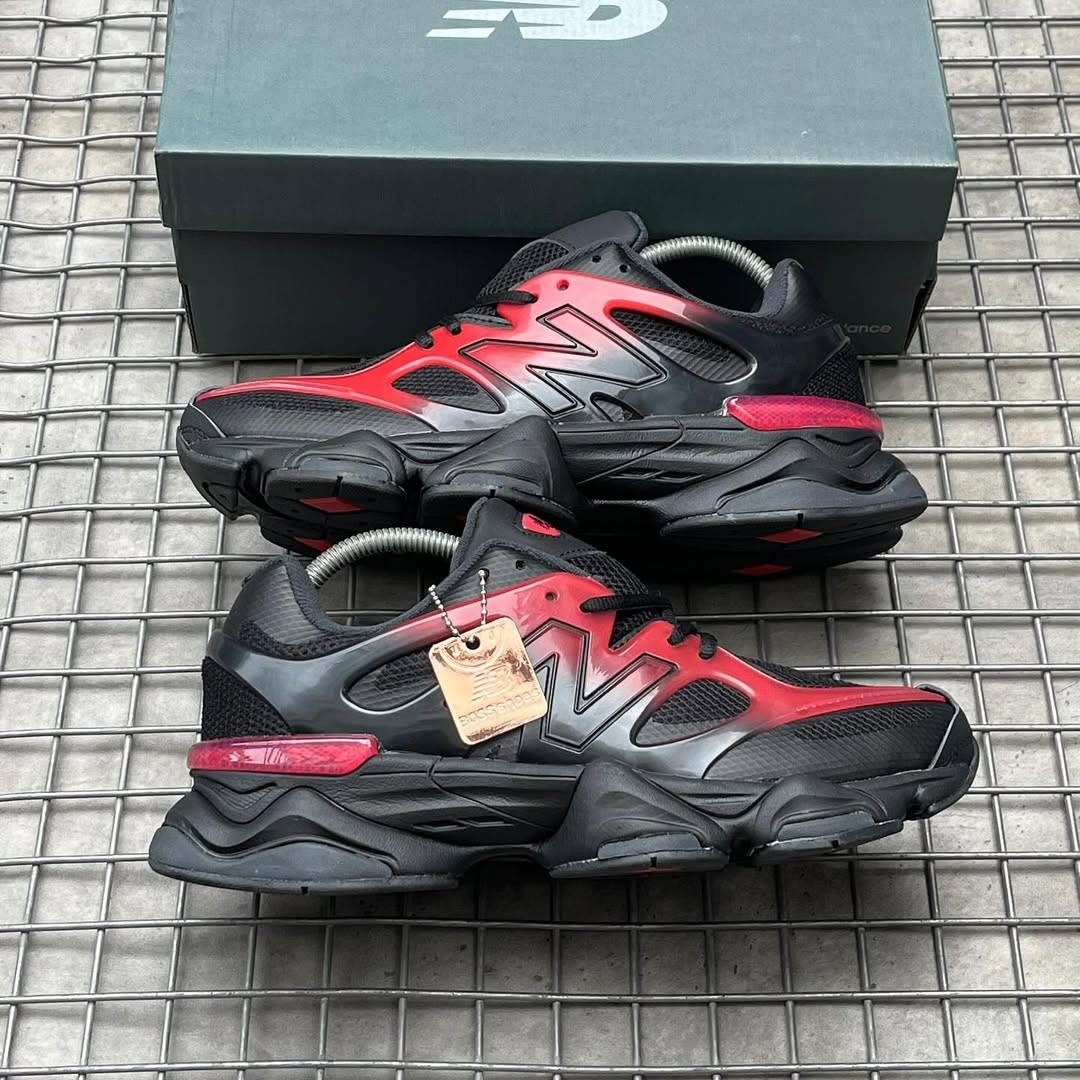 Black & Red Chunky Sneakers